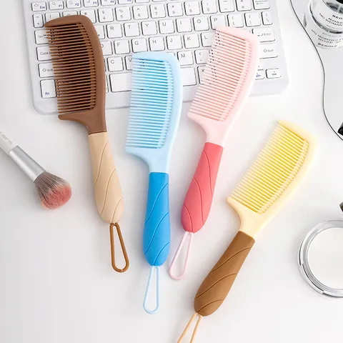 Peigne Démêlant Portable Avec Poignée Suspendue Pour Enfants Filles Motif Patte De Chat Mini Brosse À Cheveux Voyage