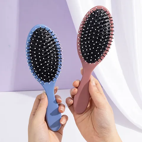 Morandi Color Air Cushion Massage Hair Brush Oval Scalp Care Detangling Comb For Women Men Ergonomic Hair Styling Tool
