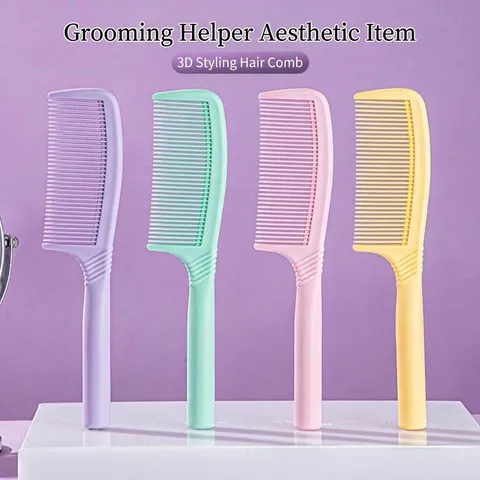 Cepillo de Pelo de Pie Color Macaron Peine de Masaje Desenredante Herramienta de Cuidado del Cabello Mujer Plástico