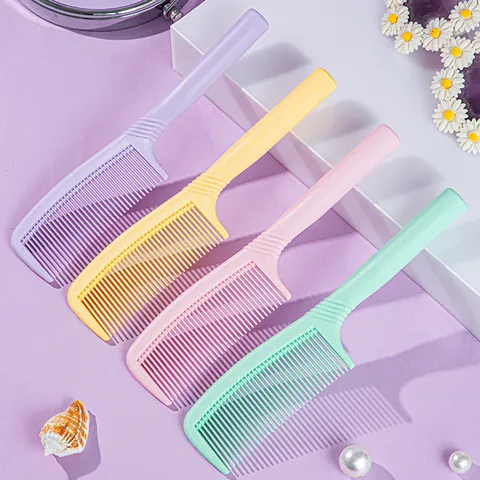 Cepillo de Pelo de Pie Color Macaron Peine de Masaje Desenredante Herramienta de Cuidado del Cabello Mujer Plástico