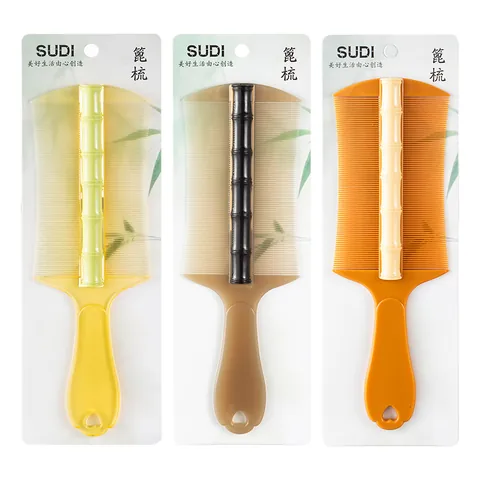Double-Sided Fine-Toothed Lice Comb With Bamboo Handle Scalp Cleaning Dandruff Removal Hair Comb For Men Women Haircare Tool