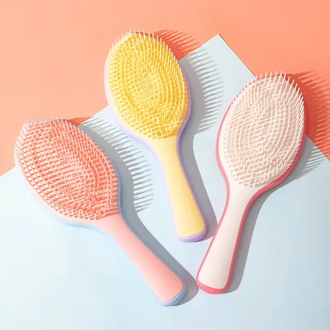 Leaf Shaped Scalp Massage Hair Brush PP Detangling Comb For Smooth Hair Ergonomic Design Portable Hair Styling Tool For Women