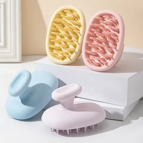 Brosse de Massage du Cuir Chevelu Minimaliste Japonais Peigne de Lavage des Cheveux Monobloc TPR Silicone pour Nettoyage en Profondeur
