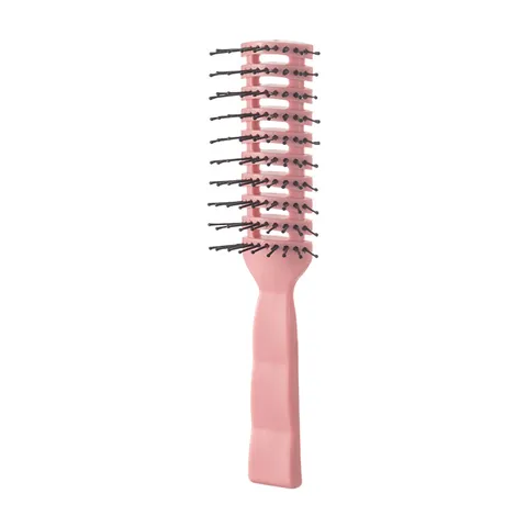 Professional Men Vent Brush Scalp Massage Comb Hair Styling Volumizing Curved Hollow Design Portable Plastic Hairbrush Tool