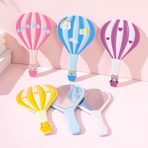 Specchio a Mano a Mongolfiera Carino Portatile con Motivo Animale Cartone Animato Specchio per Trucco per Donne Ragazze Viaggio