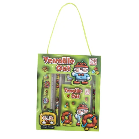 Cartoon Schreibwaren Geschenkbox Set Für Kinder Studenten Schulbedarf Mit Notizbuch Bleistift Lineal Radiergummi Schreibwaren Kit Für Geburtstagsfeier