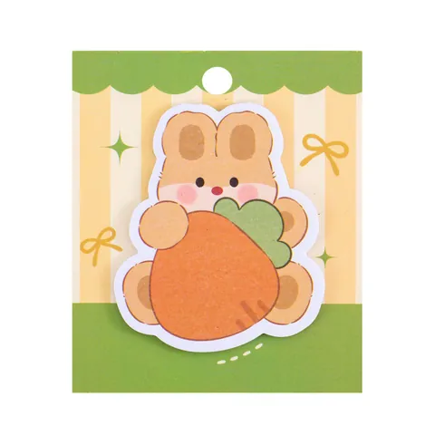 Cartoon Shaped Sticky Notes Cute Animal Fruit Self-Adhesive Memo Pads For Students Office Removable Paper Stationery Notebook