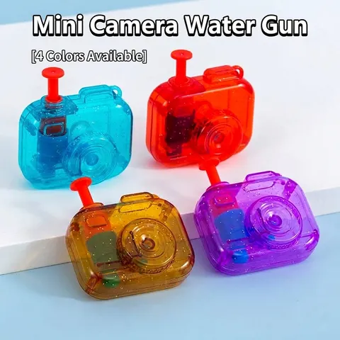 Zomer Outdoor Mini Camera Vorm Waterpistool Speelgoed Voor Kinderen Kleine Transparante Glitter Plastic Spuitpistool Strand Zand