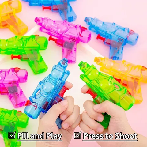 Mini Transparant Plastic Waterpistool Zomer Strand Speelgoed Voor Kinderen Handmatig Drukken Kleine Spuitpistool Buiten Plezier
