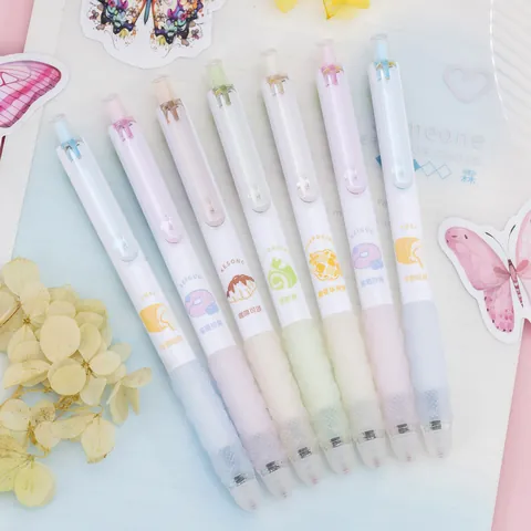 AIHAO Scented Erasable Gel Pen 0.5mm Retractable Macaron Stationery Pen Quick Dry Writing Pen For Students School Supplies
