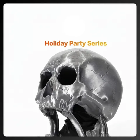 3D Printed Skull Dice Tower Set Gothic Halloween Desktop Ornament For Tabletop RPG Game Retro Skeleton Head Figurine Fun Toy