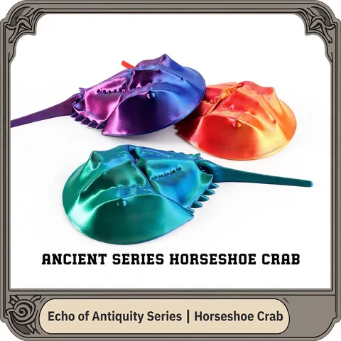 3D Printed Horseshoe Crab Articulated Toy Flexible Joint PLA Ancient Creature Model Stress Relief Fidget Toy Creative Gift