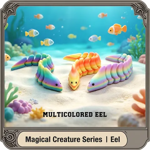 Juguete Flexible de Esqueleto de Anguila Articulado Impreso en 3D Figura Creativa de Animal Oceánico Adorno de Mesa Escultura de Escritorio