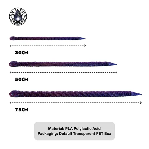 Figurita de Serpiente Víbora Articulada Impresa en 3D Adorno de Articulación Flexible Juguete Decorativo de Escritorio Hogar