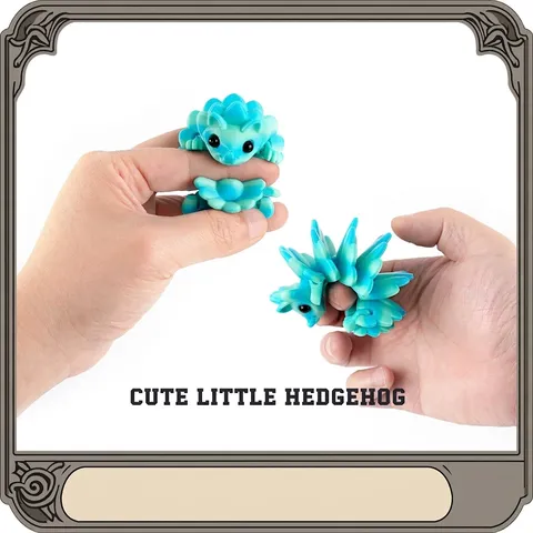 Articulated 3D Printed Hedgehog Pinecone Articulated Figurine Stress Relief Toy Metallic PLA Desktop Decoration Office Ornament Gift