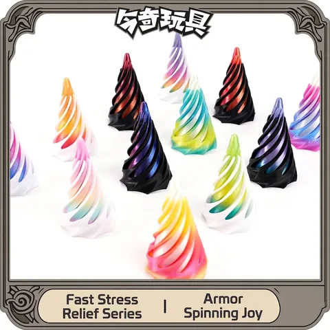 3D-Gedrucktes Spiral-Fidget-Spielzeug Nebula Regenbogen Verlauf Stressabbau Hand-Twist-Spinner Für Büro Erwachsene Jugendliche PLA-Material