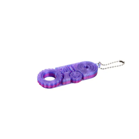 3D Printed Gear Fidget Toy Keychain Multicolor Gradient Mechanical Linked Rotation Stress Relief Toy For Kids School Office Decoration Gift