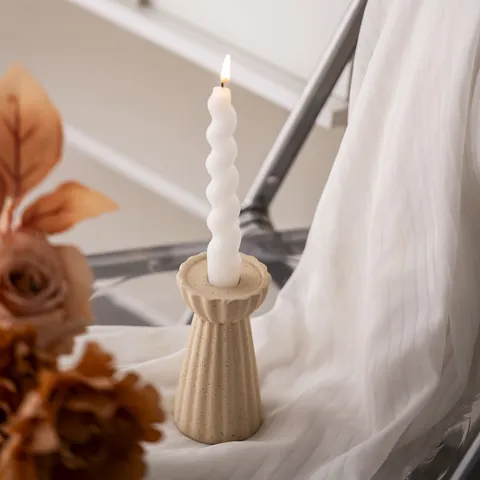 Candelabro de Cerámica a Rayas de Estilo Nórdico Moderno Minimalista Decoración del Hogar Ornamento de Mesa Regalo Navidad San Valentín Fiesta