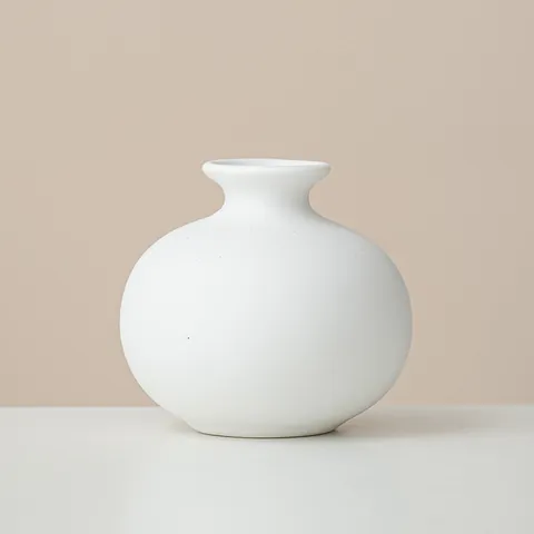 Ensemble de Vases en Céramique Minimalistes Modernes Couleurs Morandi Vases à Fleurs Mat pour Décoration de Table Salon Maison