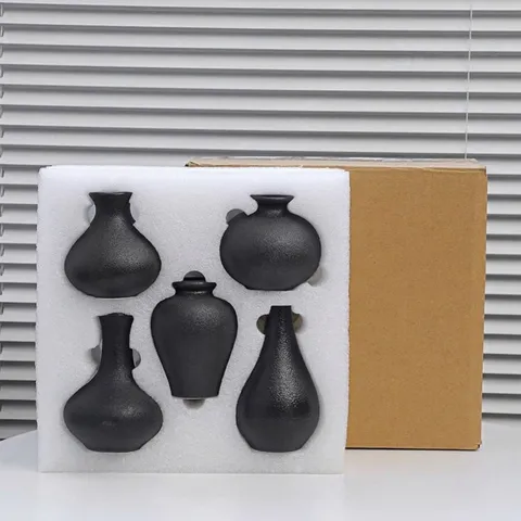 Moderne Minimalistische Keramik Vase Set Matt Mattierte Tischblumenvase Für Wohnkultur Wohnzimmer Büro Eingang Dekoration Geschenk