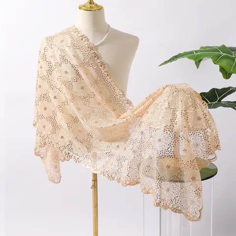 Elegant Plum Blossom Sequin Embroidered Shawl For Women Bridal Wedding Evening Dress Wrap Banquet Cheongsam Scarf