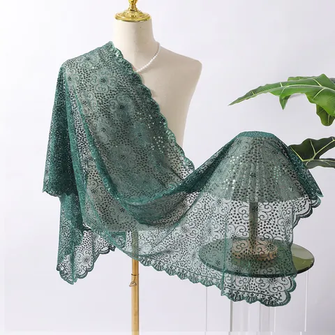 Elegant Plum Blossom Sequin Embroidered Shawl For Women Bridal Wedding Evening Dress Wrap Banquet Cheongsam Scarf