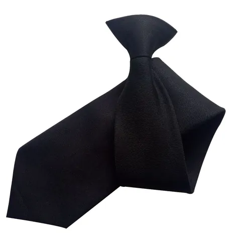 Corbata de Poliéster de Color Sólido Lisa Sarga Acanalada Forma de Flecha Uniforme de Hombre Corbata de Negocios para Seguridad Boda Funeral