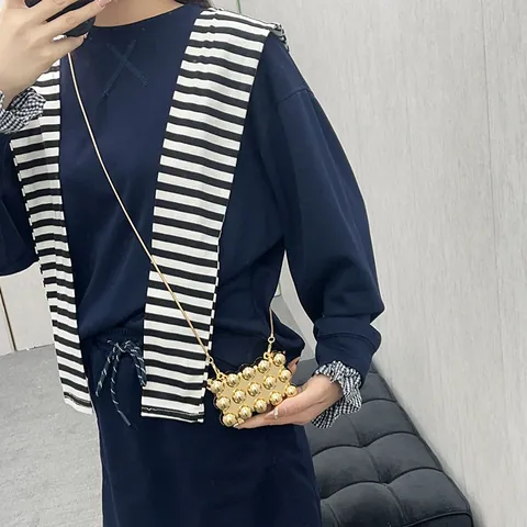 Cute Kids Acrylic Mini Chain Crossbody Bag Fashion Shell Star Bead Conch Shape Gold Silver Small Shoulder Bag For Girls Women