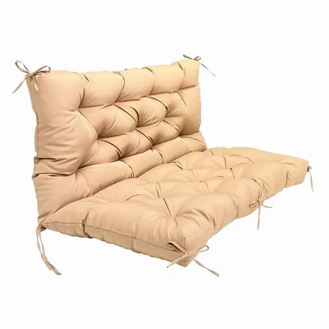 Cuscino per Panchina in Tessuto Impermeabile Spesso Trapuntato Orecchini per Sedia da Giardino Cuscino Seduta Schienale Integrato Imbottiture con Lacci