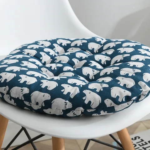 Modern Thickened Round Seat Cushion Wool Blend Breathable Chair Pad For Office Student Stool Living Room Home Decor