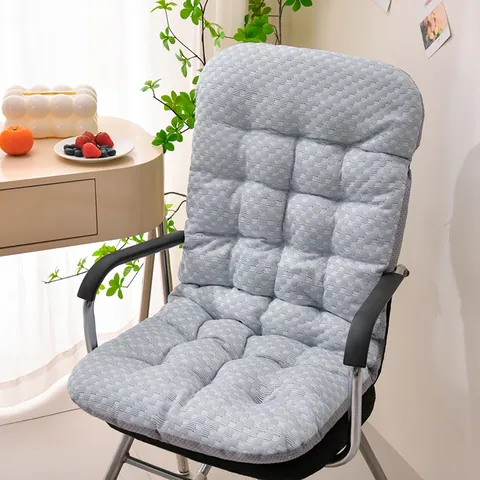 Modern Polyester Cooling Ice Silk Integrated Chair Cushion With 3D Dot Texture Comfortable Breathable Tufted Seat Back Cushion For Office Home Living Room Decoration
