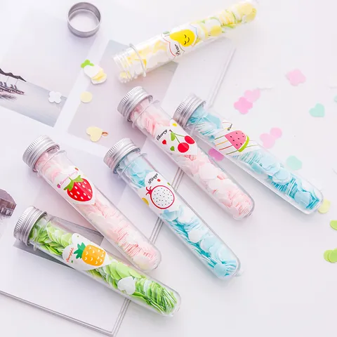 Carta da Sapone Monouso da Viaggio Portatile Bottiglia in Provetta Foglie di Lavaggio per le Mani Mini Fogli di Sapone Floreale