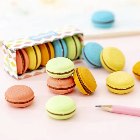 Kreativer Macaron Sandwich Keks Radiergummi Süß Schüler Schreibwaren Radierer Set Für Kinder Schule Büro Schreiben Korrektur