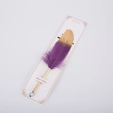 Retro European Style Feather Gel Pen 0.5mm Electroplated Metallic Texture Creative Stationery Peacock Feather Writing Pen Christmas Gift