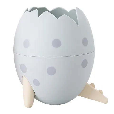 Porte-stylo Créatif en Forme d'Œuf de Dinosaure Mignon Organisateur de Bureau à Pois de Dessin Animé Grande Capacité Boîte de Rangement de Papeterie de Bureau Multifonctionnelle
