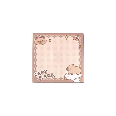 Kawaii Cartoon Capybara Panda Bunny Sticky Notes Cute Memo Pads For Students Office School Supplies Stationery