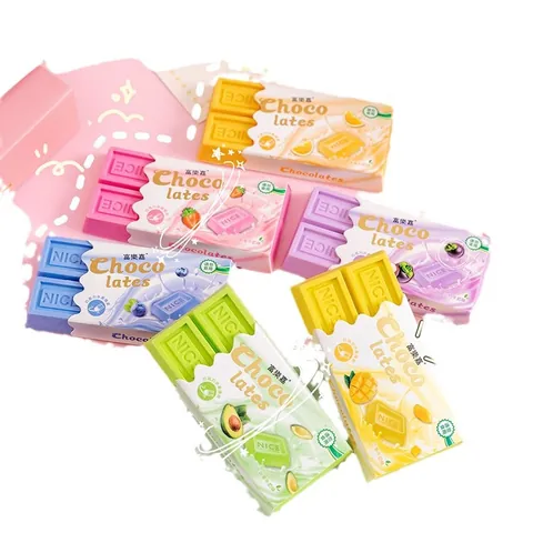 Gomma per Cancellare Creativa in PVC a Forma di Cioccolato Simulato Simpatica Gomma da Cancellare a Blocchi di Gomma per Bambini della Scuola Regalo di Cancelleria