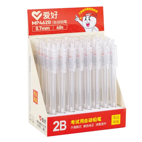 2B Mechanical Pencil Transparent Barrel 0.5mm 0.7mm Automatic Pencil For Students Office Writing Stationery Exam Supplies