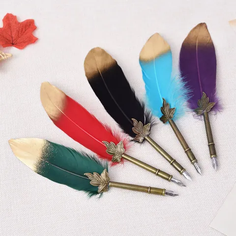 Retro Federkiel Stift Tinte Set Vintage Europäischer Stil Kalligraphie Schreiben Tauchfeder Mit Edelstahl Feder Basis Weltkarte Thema Geschenkbox Weihnachten Geburtstag Schreibwaren