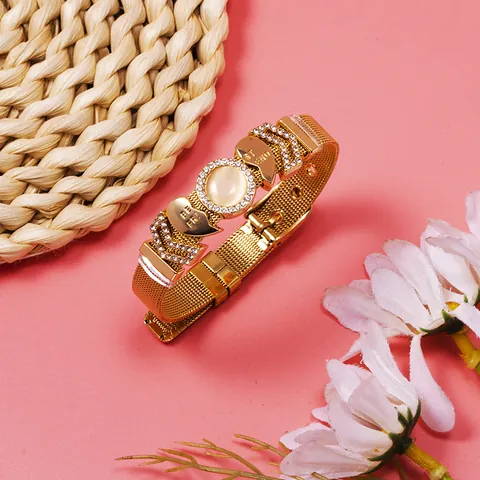 Meillard-Stil Edelstahl Mesh Charm Armband Für Damen Strass Schmetterling Herz Stern Beste Freundin Schmuck Geschenk