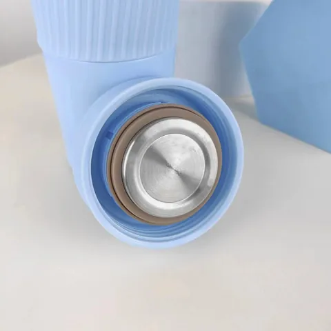 304 Stainless Steel Insulated Cup Portable Coffee Mug Car Water Bottle With Anti Slip Sleeve Minimalist Thermal Flask