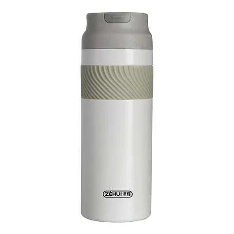 316 Stainless Steel Insulated Water Cup Outdoor Sports Bounce Lid Portable Vacuum Flask Student Direct Drinking Bottle With Silicone Sleeve