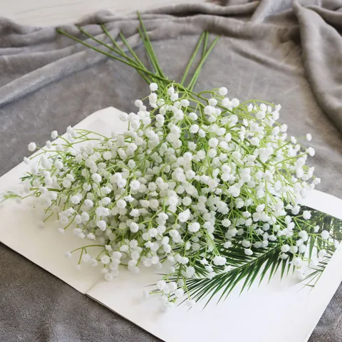 Realistic Artificial Gypsophila Babysbreath Flowers Plastic Multi Color Bouquet For Wedding Home Office Decor DIY Floral Arrangement