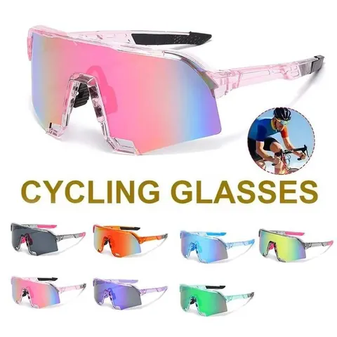 Gafas de Ciclismo Deportivas al Aire Libre a Prueba de Viento Montura Grande de Una Sola Pieza Protección UV400 Gafas de Sol para Hombre Mujer Ciclismo