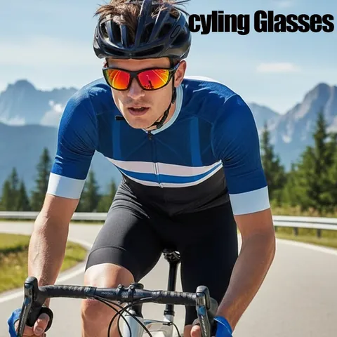 Gepolariseerde Wielren Zonnebril UV400 Winddichte Outdoor Sportbril Voor Heren Dames Gespiegelde Lenzen Fietsen Bril