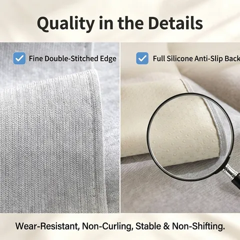 Moderno Minimalista Color Sólido Poliestere Cojín de Sofá Impermeable Resistente Arañazos Mascota Protección Tapete Antideslizante Funda Para Sala Hogar