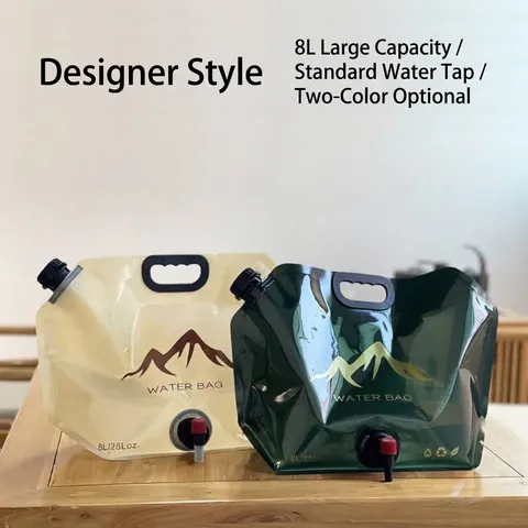 Collapsible Water Bag Portable Large Capacity Water Storage Bag With Spigot And Handle For Outdoor Camping Hiking Car