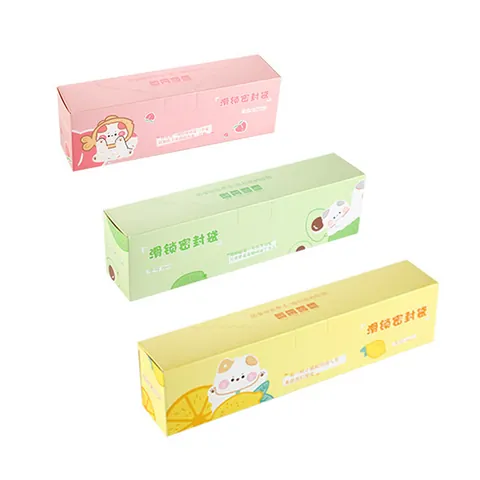 Food Grade PE Sealing Bag Thicken Slider Zipper Reusable Freezer Storage Bag Cartoon Cat Food Fresh Keeping Organiser