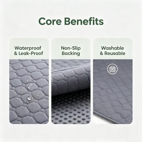 Waterproof Pet Mat Washable Sherpa Fleece Soft Dog Blanket For Indoor Outdoor Car Use Quilted Warm Sleeping Bed Mat For Cats Dogs