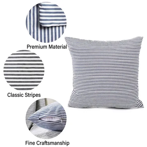Moderne Minimalistische Baumwolle Leinen Gestreifte Kissenbezug Karo Muster Deko Kissenhülle Für Sofa Bett Wohnzimmer Zuhause Deko